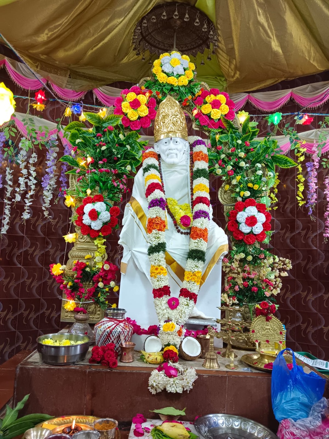 Decorated Sai Baba idol
